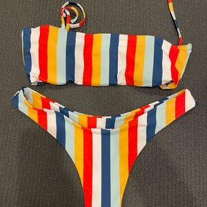 SHEIN Striped Bathing Suit